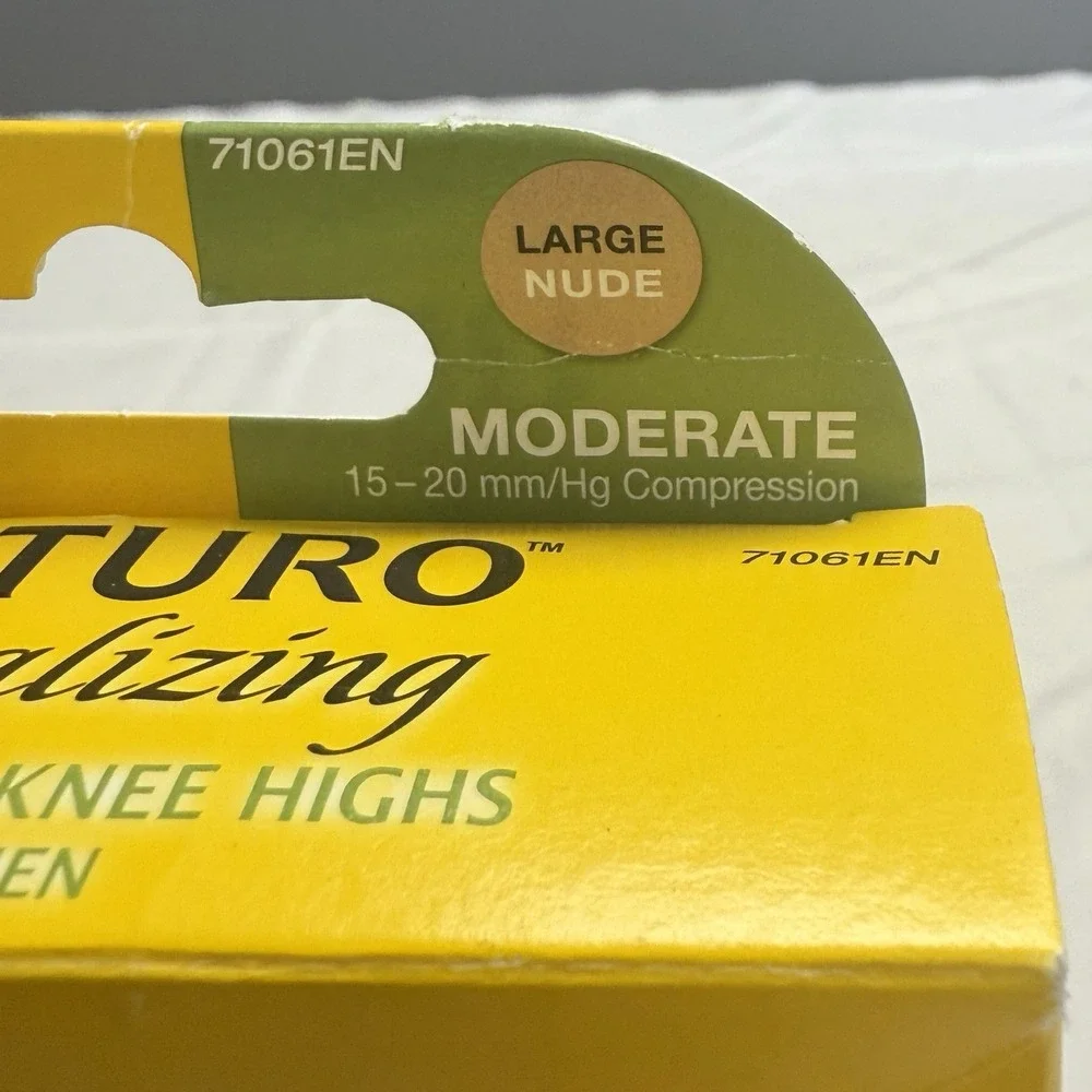 Futuro Energizing Revitalize Ultra Sheer‎ Knee High Women Lg 2 Mild 1 Mod Nude